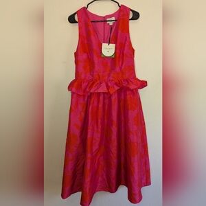 NWT Kate Spade x Target Women's Pink Floral Sleeveless Midi Dress Size 10